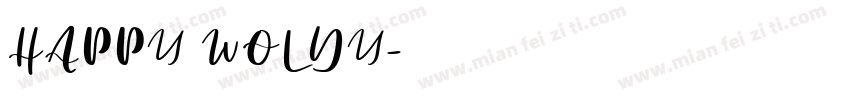 HAPPY WOLDY字体转换